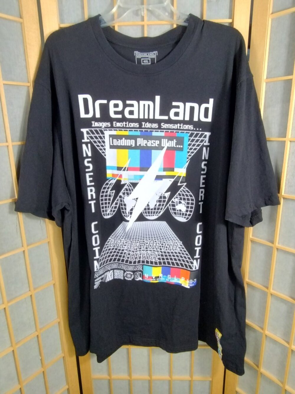 Dreamland Retro T-shirt Black Size 4XL